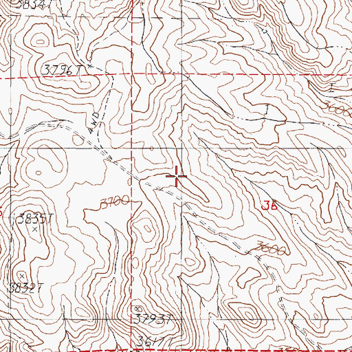 Topographic Map of Shasta Gap, OR