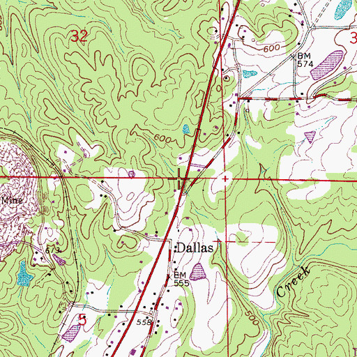Topographic Map of Revelation Church, AL