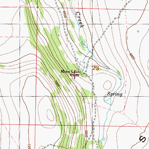Topographic Map of Sullivan Corral, OR
