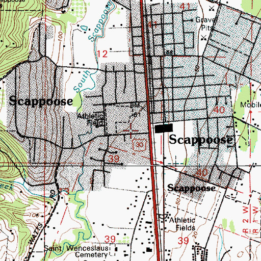 Topographic Map of Petersen Elementary School, OR