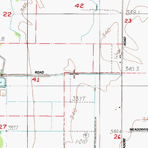 Topographic Map of Georgetown (historical), OR