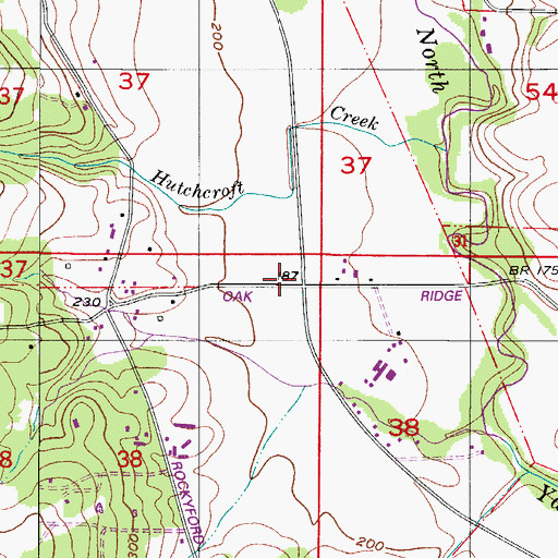 Topographic Map of Wood (historical), OR