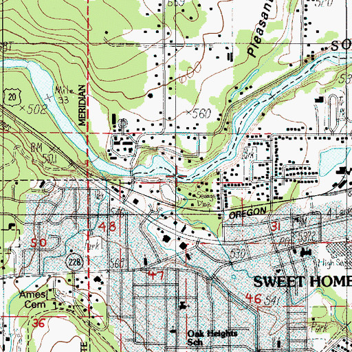 Topographic Map of Cotton Creek, OR