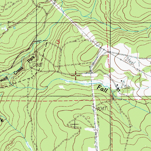 Topographic Map of McDowell Creek Evangelical Church Camp, OR