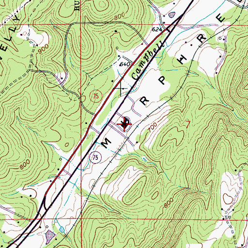 Topographic Map of Southeastern Elementary School, AL