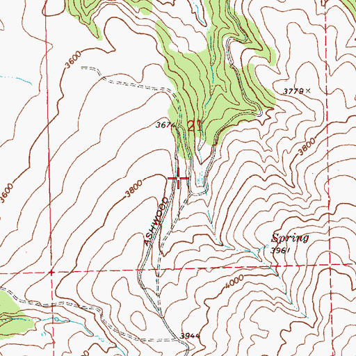 Topographic Map of Clarke Orchard, OR