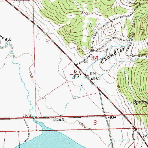 Topographic Map of Deely Twomey Ranch, OR