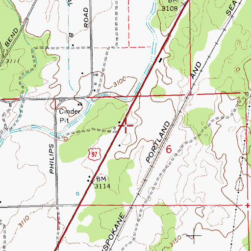 Topographic Map of Redmond-Bend Juniper State Park, OR