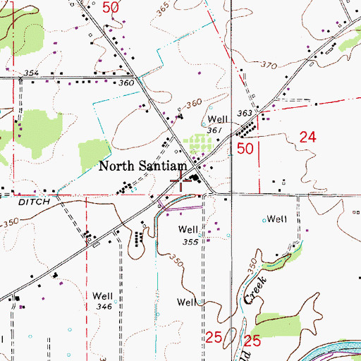 Topographic Map of North Santiam School (historical), OR