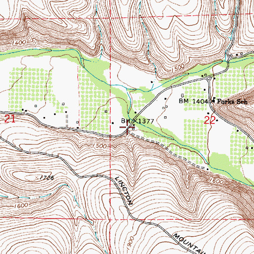 Topographic Map of Dorothy Ditch, OR