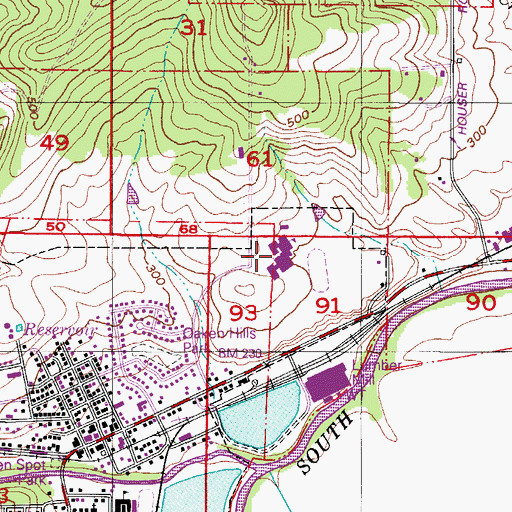 Topographic Map of Willamina Elementary School, OR
