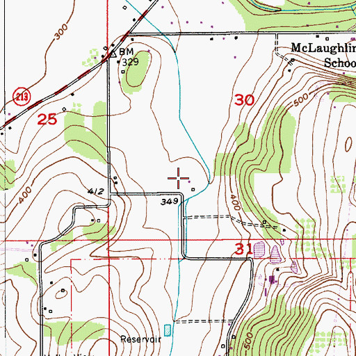 Topographic Map of Evans Valley, OR