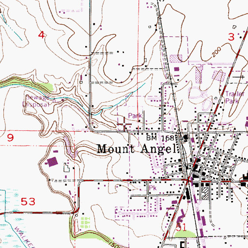 Topographic Map of Ebner County Park, OR