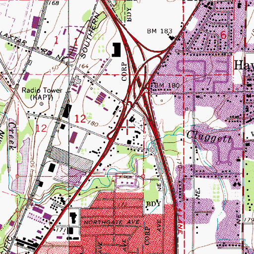 Topographic Map of Hayesville Cemetery, OR