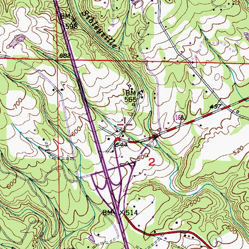Topographic Map of Zola Baptist Church, AL