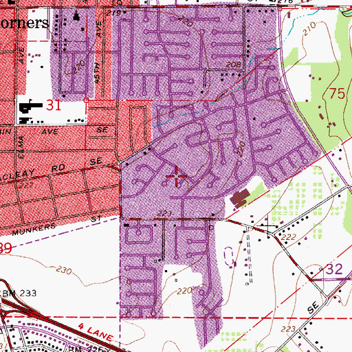 Topographic Map of Santana County Park, OR