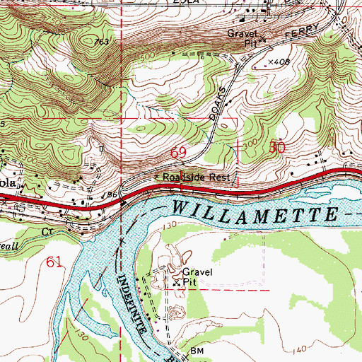 Topographic Map of Holman State Park, OR