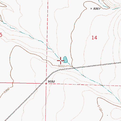 Topographic Map of Monument Reservoir, OR