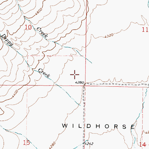 Topographic Map of Deppy Ranch, OR