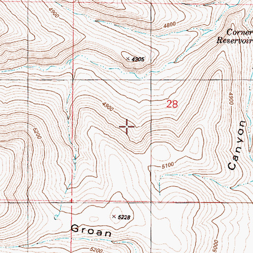 Topographic Map of Arrowhead Reservoir Number Three, OR