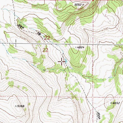 Topographic Map of Porcupine Reservoir, OR