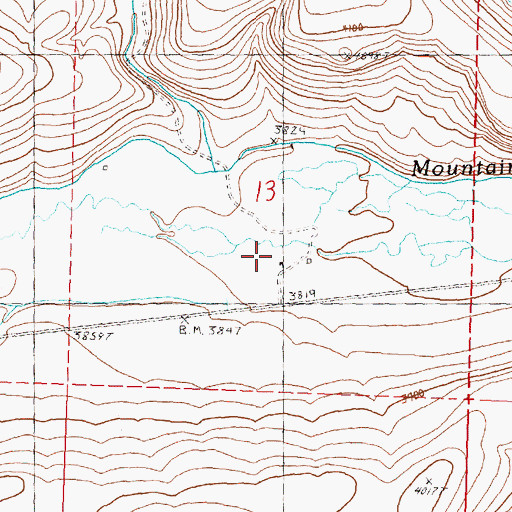 Topographic Map of One-Oh-One Ranch, OR