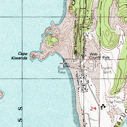 Topographic Map of Cape Kiwanda County Park, OR