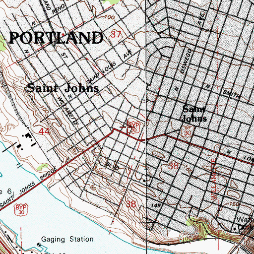 Topographic Map of James John Elementary School, OR
