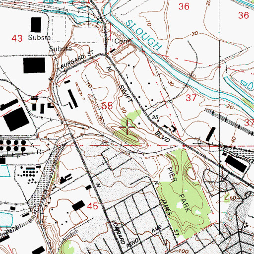 Topographic Map of Chimney City Park, OR