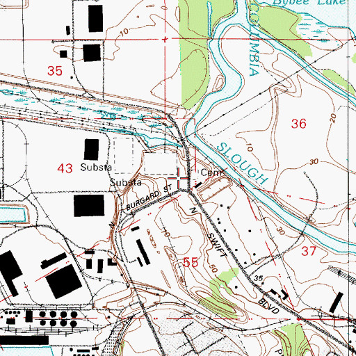 Topographic Map of Gatton Cemetery, OR