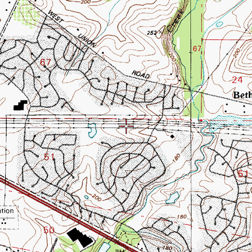 Topographic Map of Rock Creek Golf Course, OR