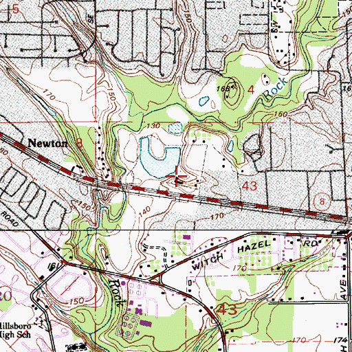 Topographic Map of Valley Memorial Park Cemetery, OR