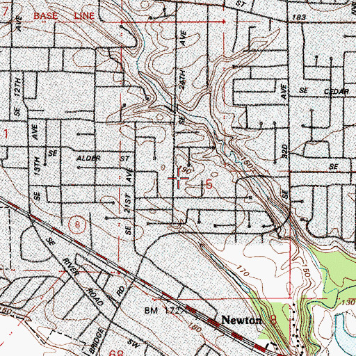 Topographic Map of W L Henry Elementary School, OR