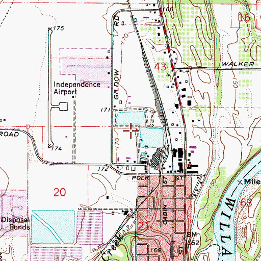 Topographic Map of Interstate Log Pond, OR