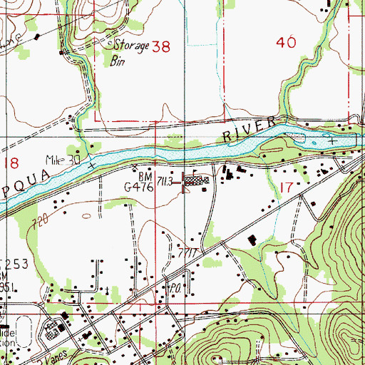 Topographic Map of Glide Elementary School, OR