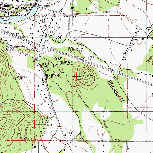 Topographic Map of Laurel Hill, OR