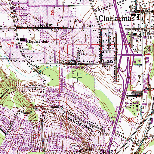 Topographic Map of Johnson Lake, OR