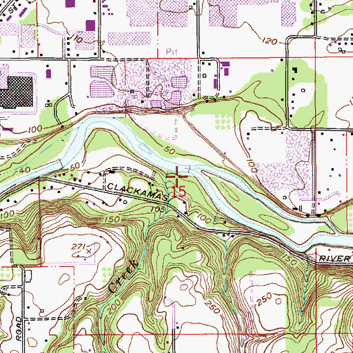 Topographic Map of Youth Adventure Park, OR