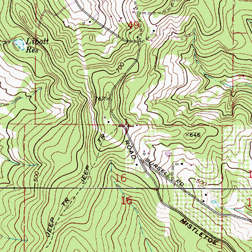 Topographic Map of Farmers Union Hall, OR