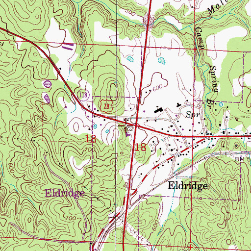 Topographic Map of Dozier Cemetery, AL