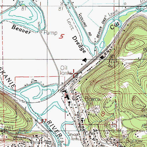 Topographic Map of Clatskanie Station, OR