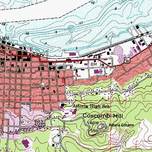 Topographic Map of John Warren Field, OR