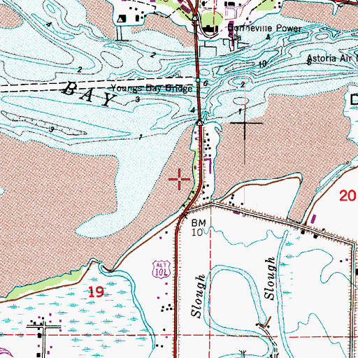 Topographic Map of Boonesborough, OR
