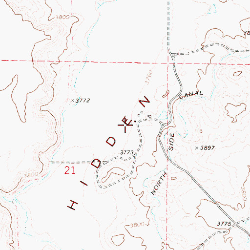 Topographic Map of Grafton Ranch, OR