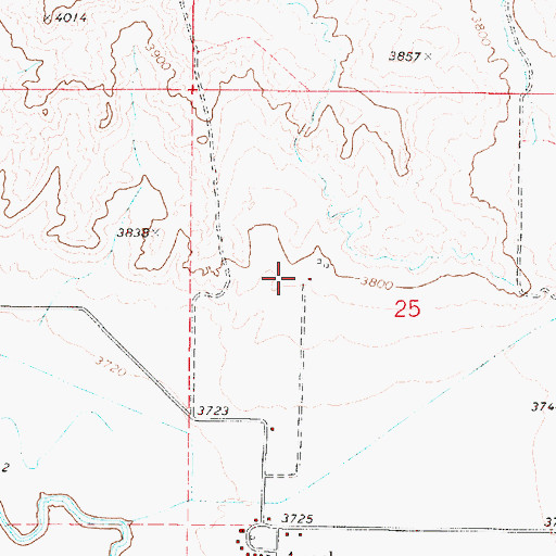 Topographic Map of John Lequerica Ranch, OR