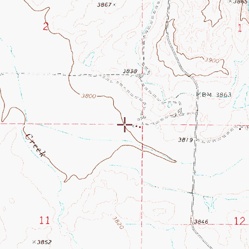 Topographic Map of Fretwell Ranch, OR