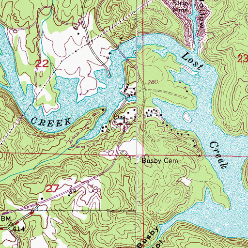 Topographic Map of Faith Church, AL