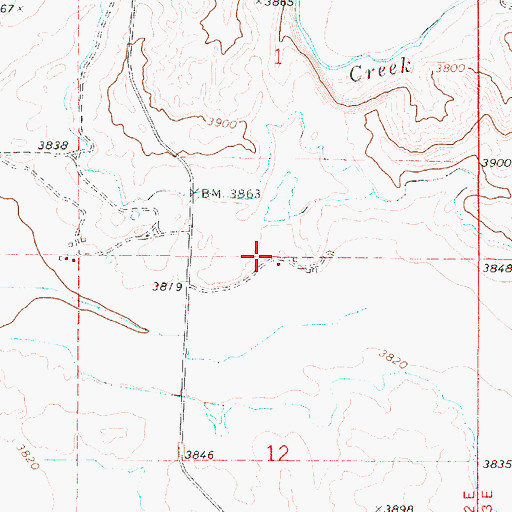 Topographic Map of Elwood Ranch, OR