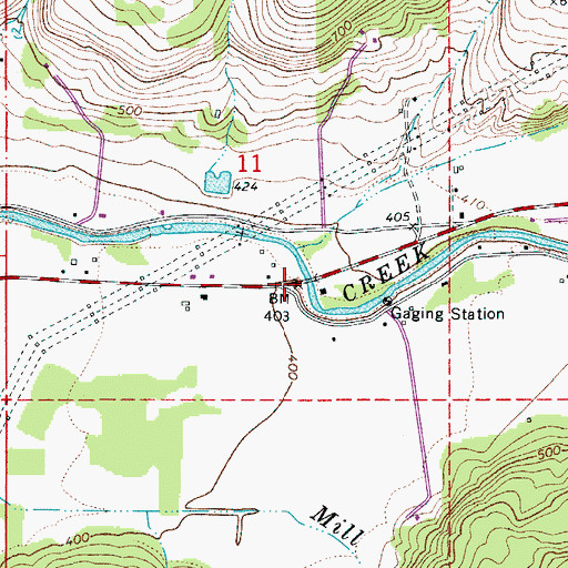 Topographic Map of Shindler Bridge, OR