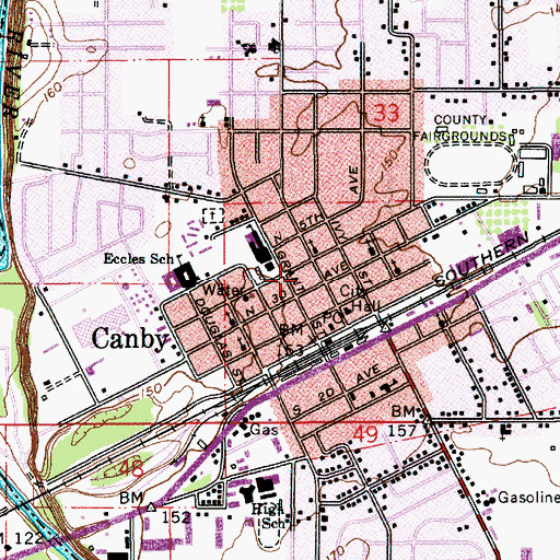 Topographic Map of Wait City Park, OR